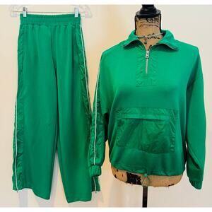 Happily Grey Womens 2 piece Kelly Green Workout Set Size XS